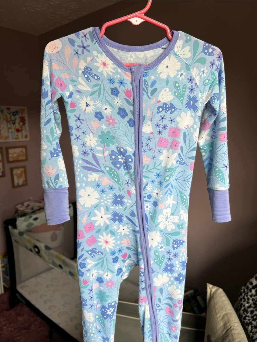 Little Sleepies Winter Floral Zippy Pajamas 18-24M